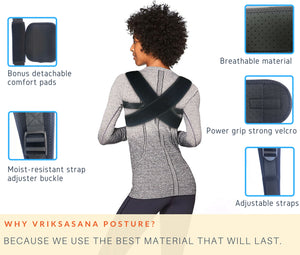 Posture corrector for women that uses breathable and durable material
