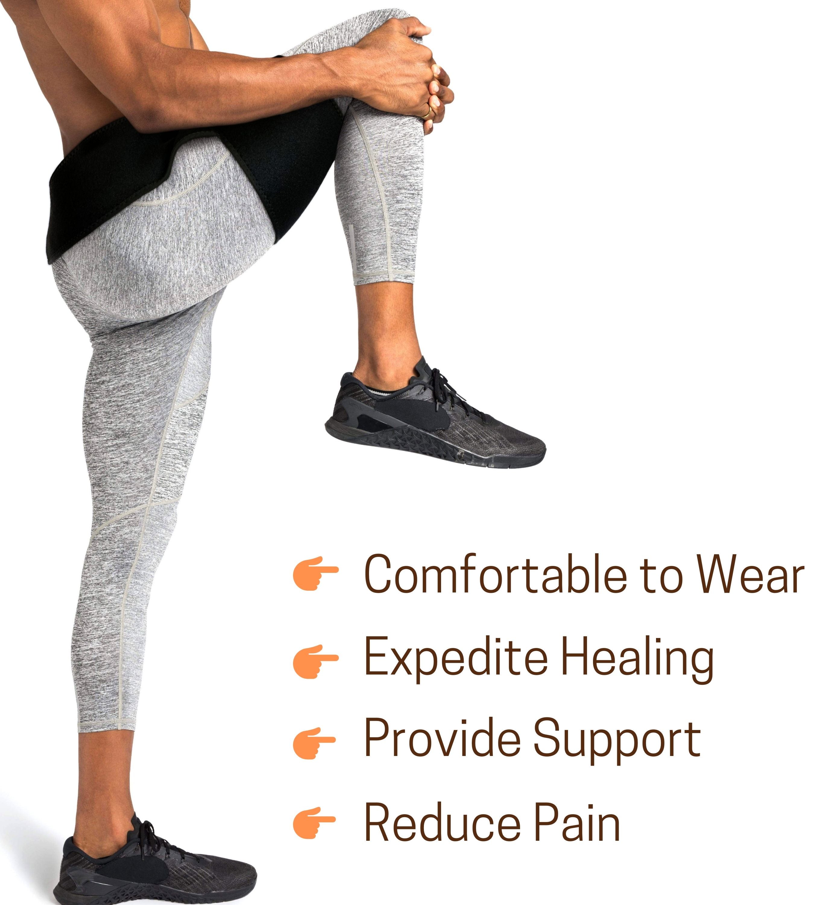 Hip Brace for Sciatica Pain Relief - Compression Wrap for Sciatic Nerve,  Hamstring Pull, Hip Fleхоr Strain, Groin Injury, Pulled Thigh - SI Belt 